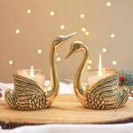 Aluminium Pair of Swans for Good Luck and Love