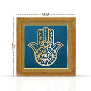 Painting Mantra Hamsa Hand Vastu for Protection, Good Luck, Charm for Home and Office