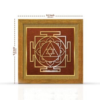 Painting Mantra Ganesh Yantra for Vastu | Symbols of Hinduism Ganesh Yantra for Good Luck, Charm Wealth and Protection for Home, Office